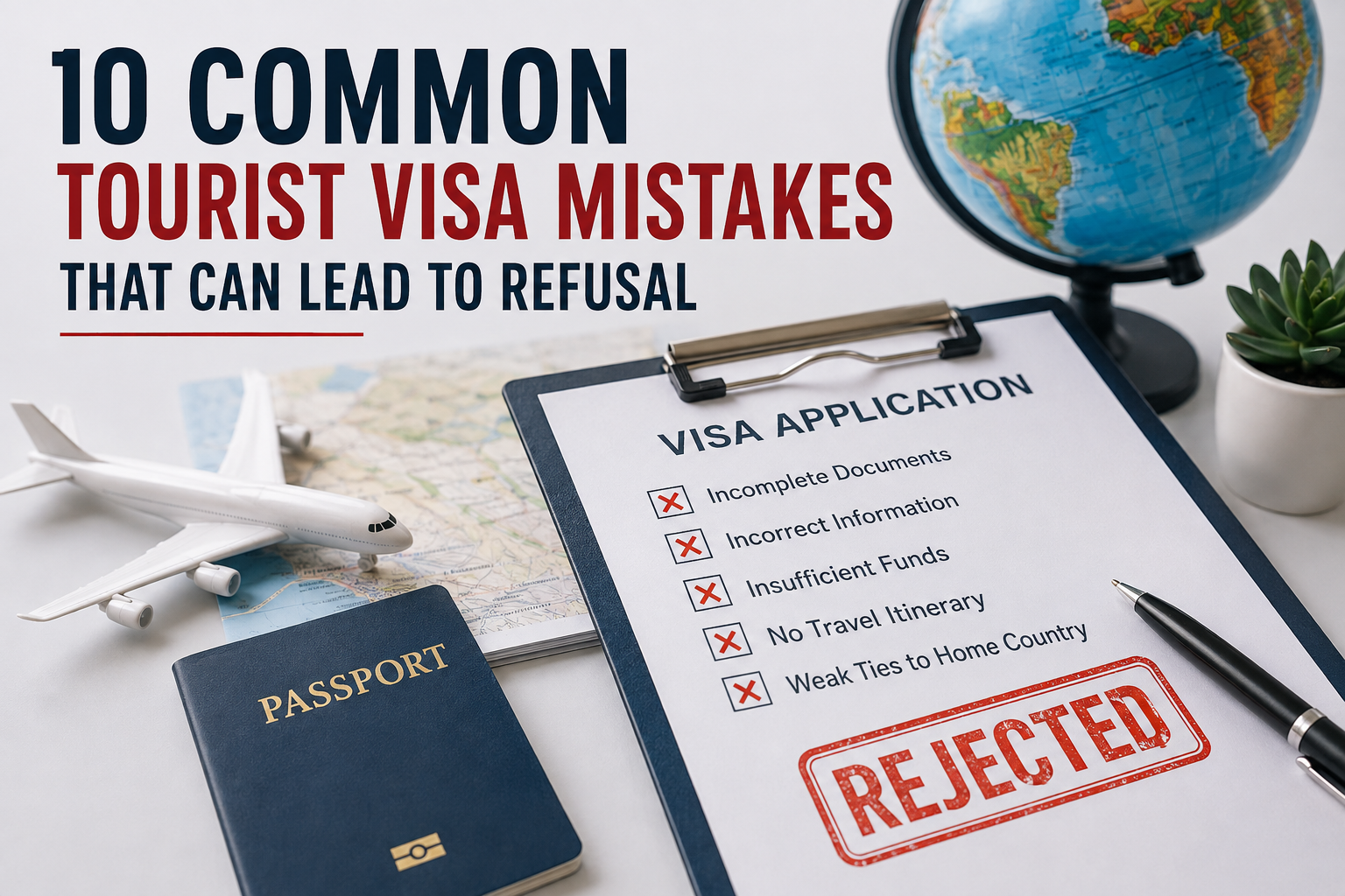10 Big Mistakes That Can Get Your Tourist Visa Rejected