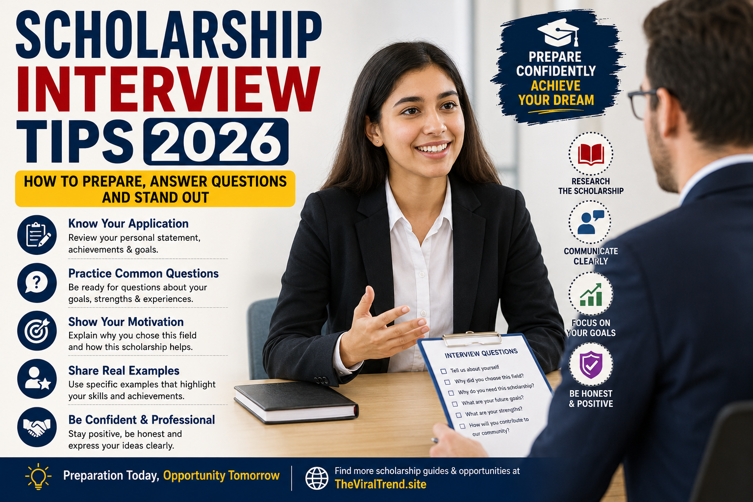Scholarship Interviews Tips 2026: How to Prepare, Answers Questions and Stand Out