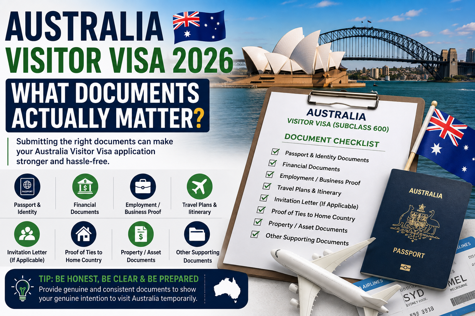 🇦🇺 Australia Visitor Visa: What Documents Actually Matter in 2026?