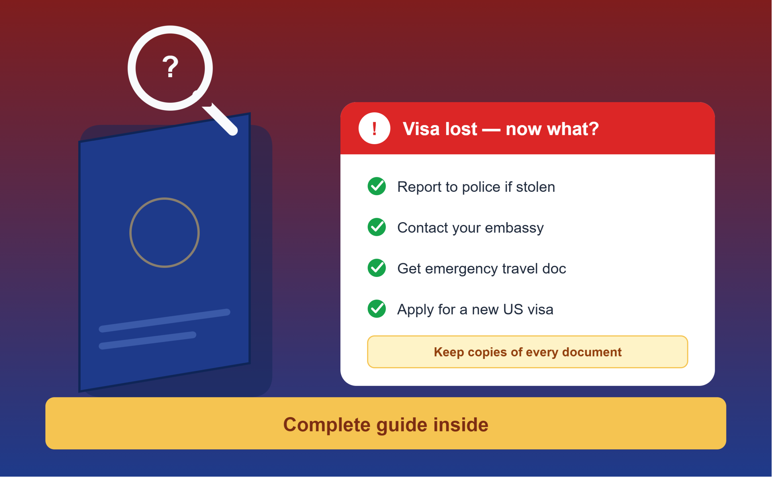 Lost your us visa? here is exactly what you gotta do